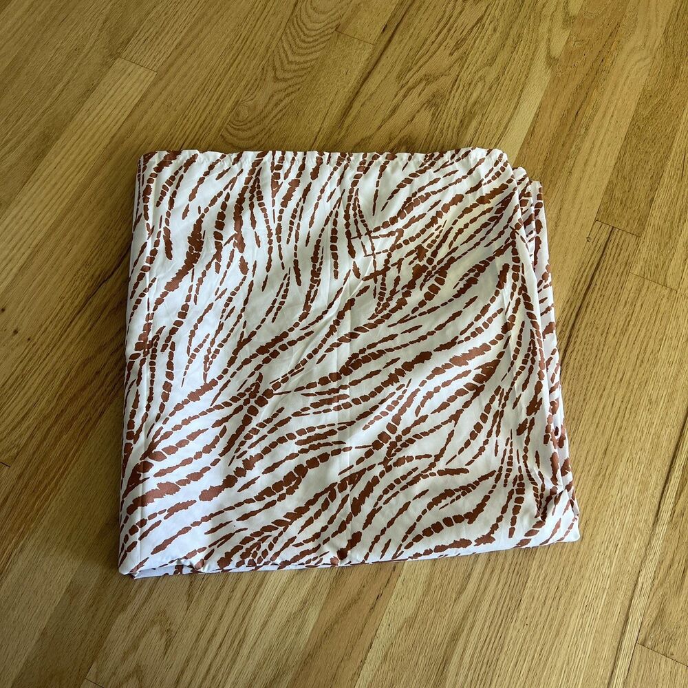 Kenneth Cole Reaction 70” x 72” Orange Zebra Fabric Shower Curtain Modern Home